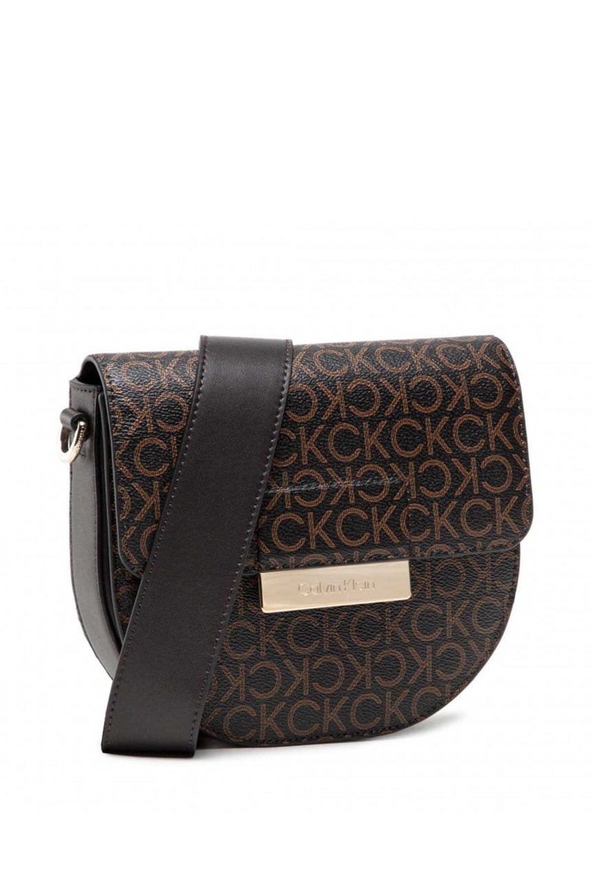 Calvin Klein Ck Core Saddle Bag Sm Mono Kadın Askılı Omuz Çantası Brown Mono