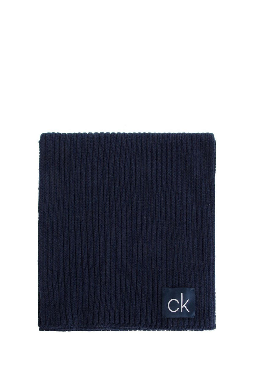 Calvin Klein Basic Rib Erkek Atkı Ve Bere Takımı Dark Navy