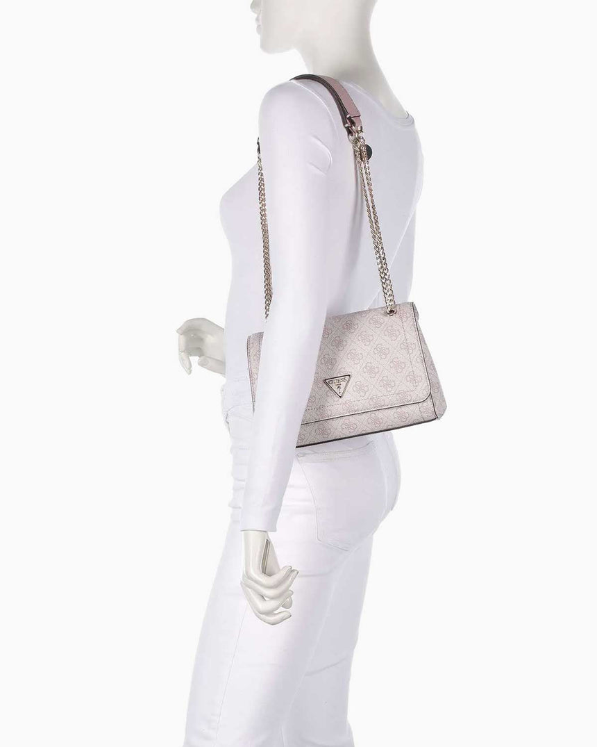 Guess Noelle Convertible Satchel Çapraz Askılı Çanta Orchid Logo