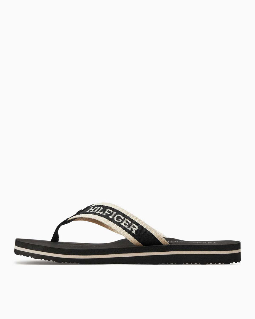 Tommy Hilfiger Webbing Pool Slide Kadın Parmak Arası Terlik Black