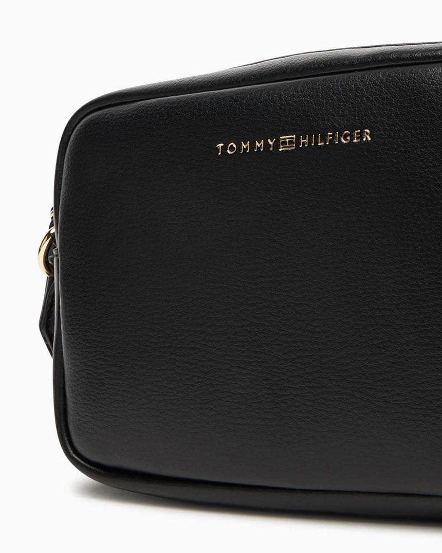 Tommy Hilfiger Logo Bantlı Kadın Çapraz Askılı Kamera Çantası Black