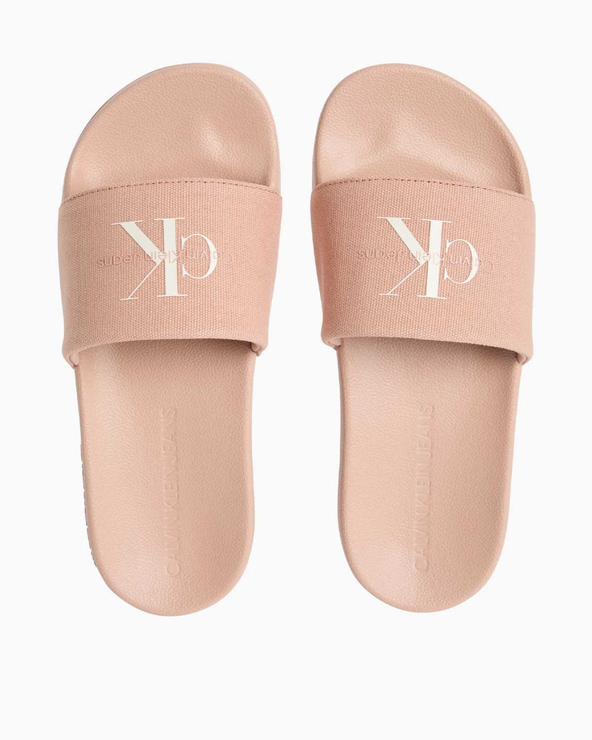 Calvin Klein Slide Monogram Flip Flops Terlik Triple Dusty Coral