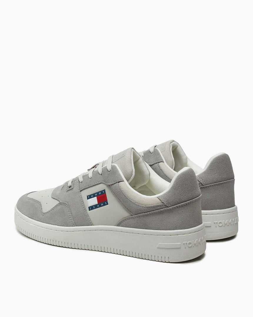 Tommy Hilfiger Basket Leather Logolu Sneaker Black