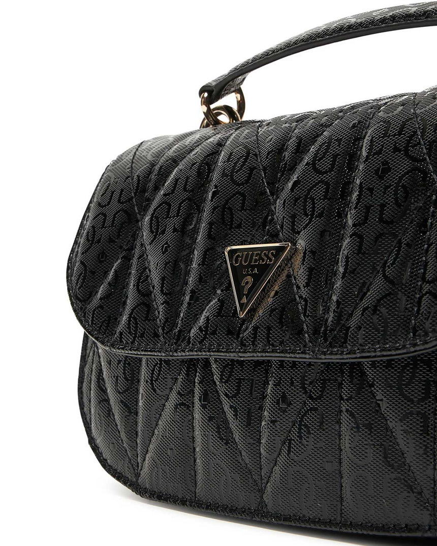 Guess Aldina 4G Logolu Kadın El Çantası Black