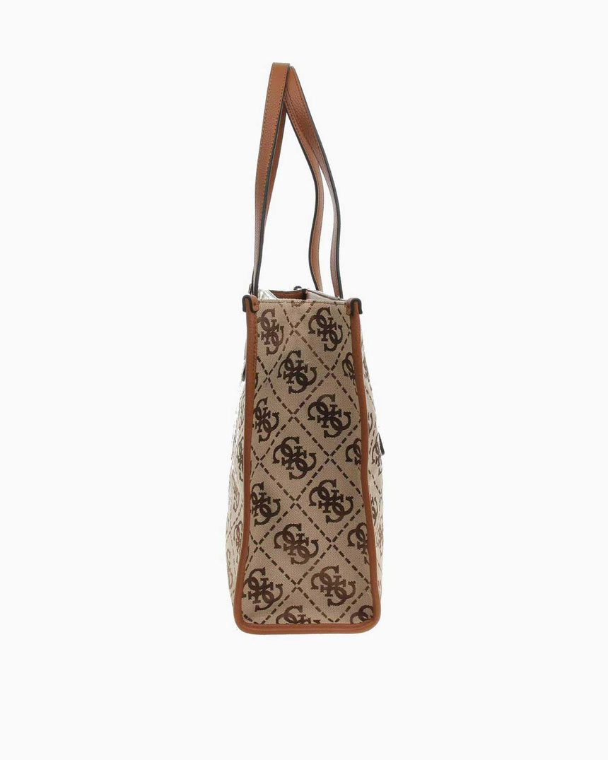 Guess Silvana Girlfriend Kadın Tote Çanta Latte Logo