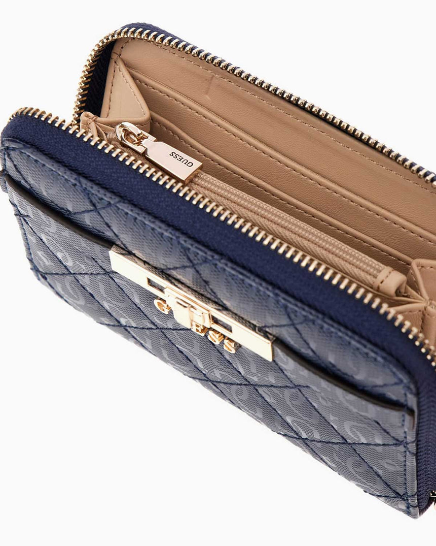 Guess Blane Idra Orta Boy Fermuarlı Kadın Cüzdan Midnight