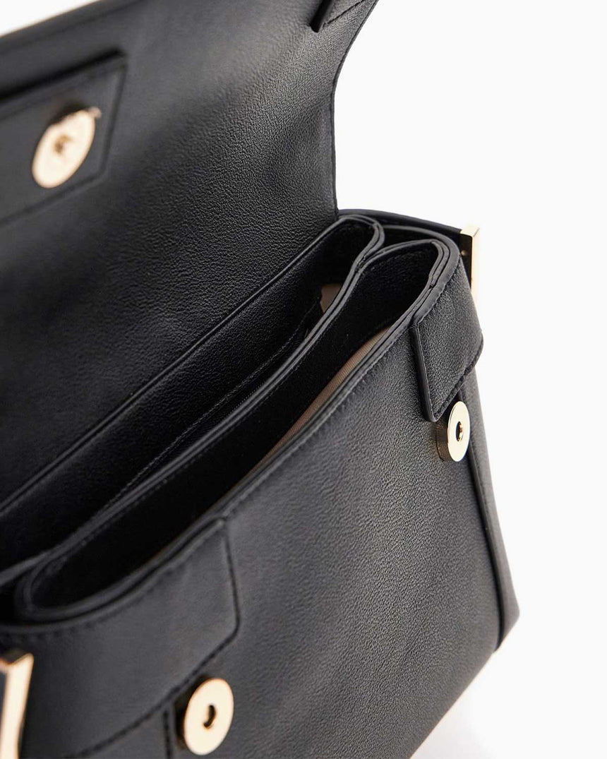 Guess Anadela Zincir Detaylı Omuz Çantası Black