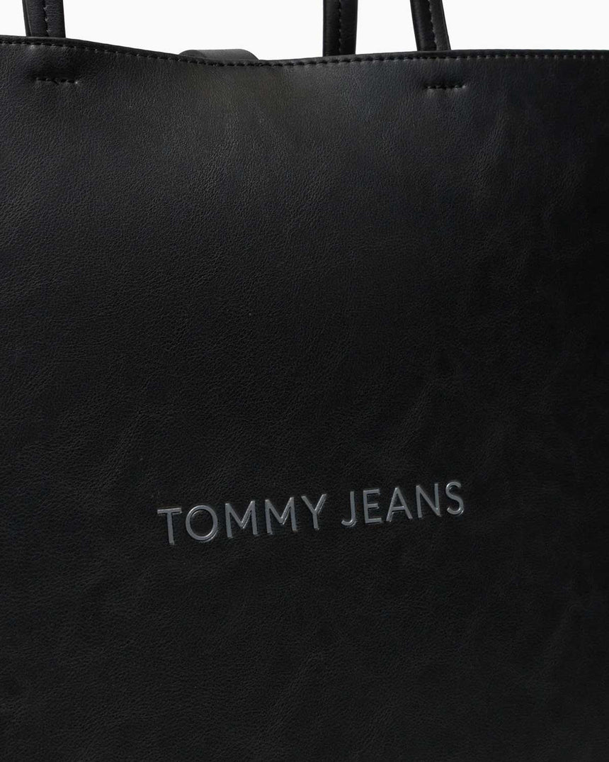 Tommy Hilfiger Ess Must Tote Logolu Omuz Çantası Black