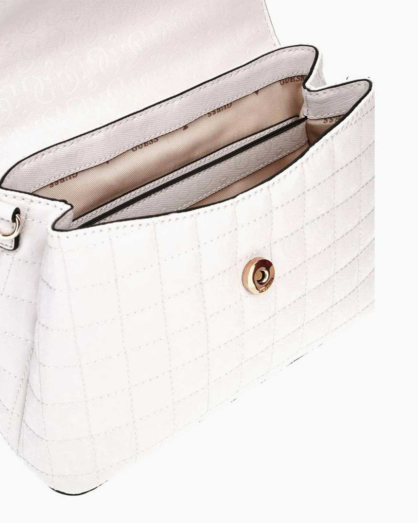 Guess Yarmilla Top Handle Logolu El Çantası White