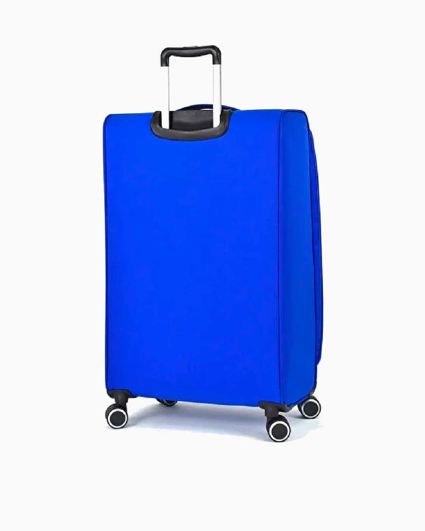 Benetton Logo Detaylı Büyük Boy Kumaş Valiz Saks Mavi