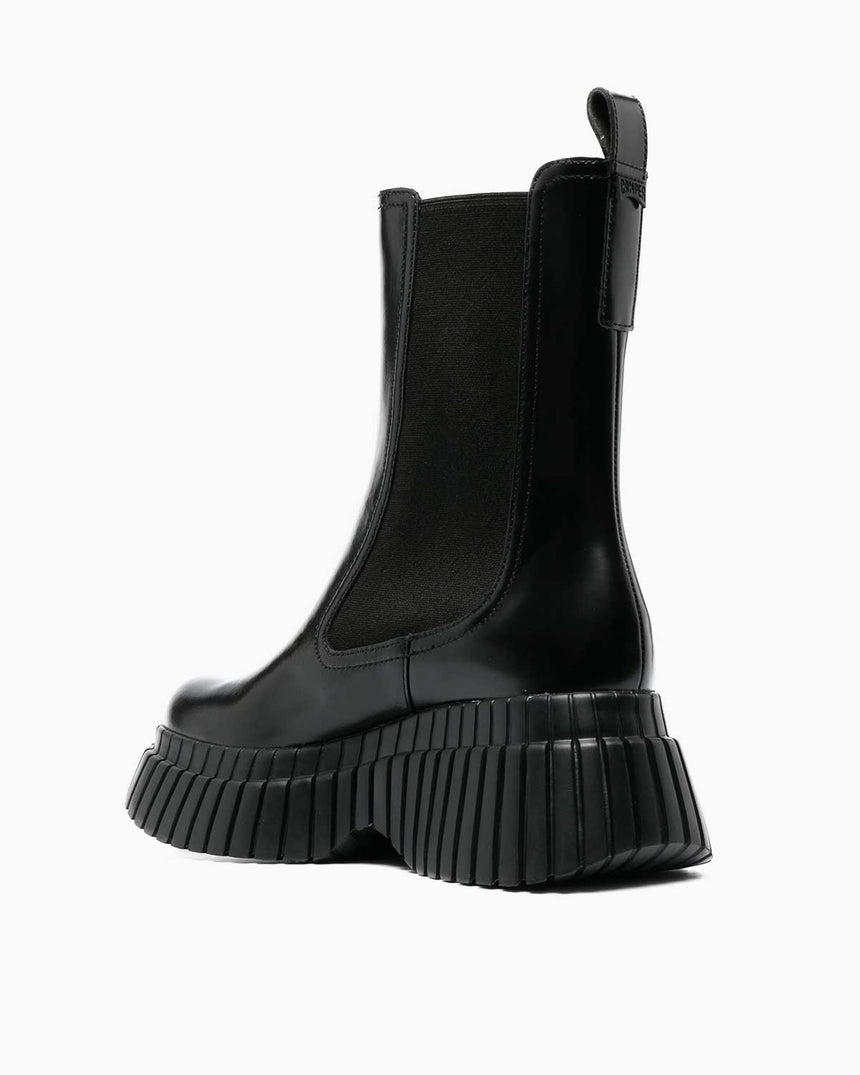 Camper Bcn Rugan Yarım Bot Siyah