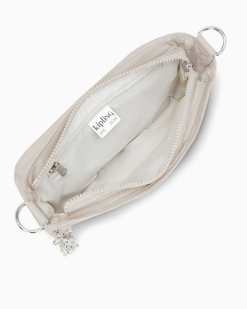 Kipling Aras Quilted Shoulder Bag Omuz Çantası Airy Beige