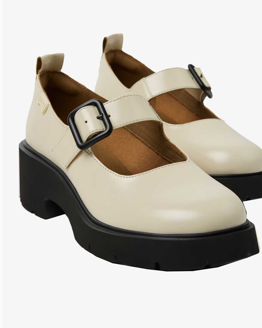 Camper Mary Jane Deri Ayakkabı Beyaz