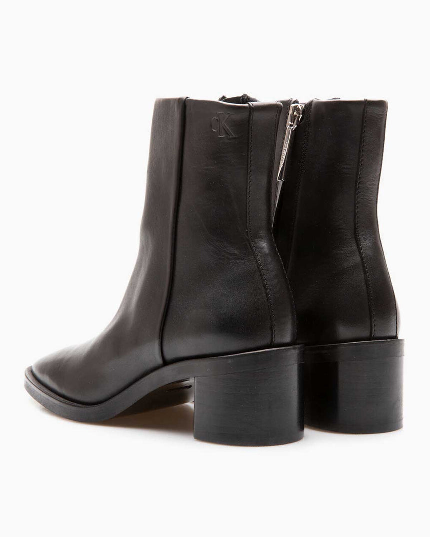 Calvin Klein Eden Fermuarlı Deri Kadın Bot Bordeaux