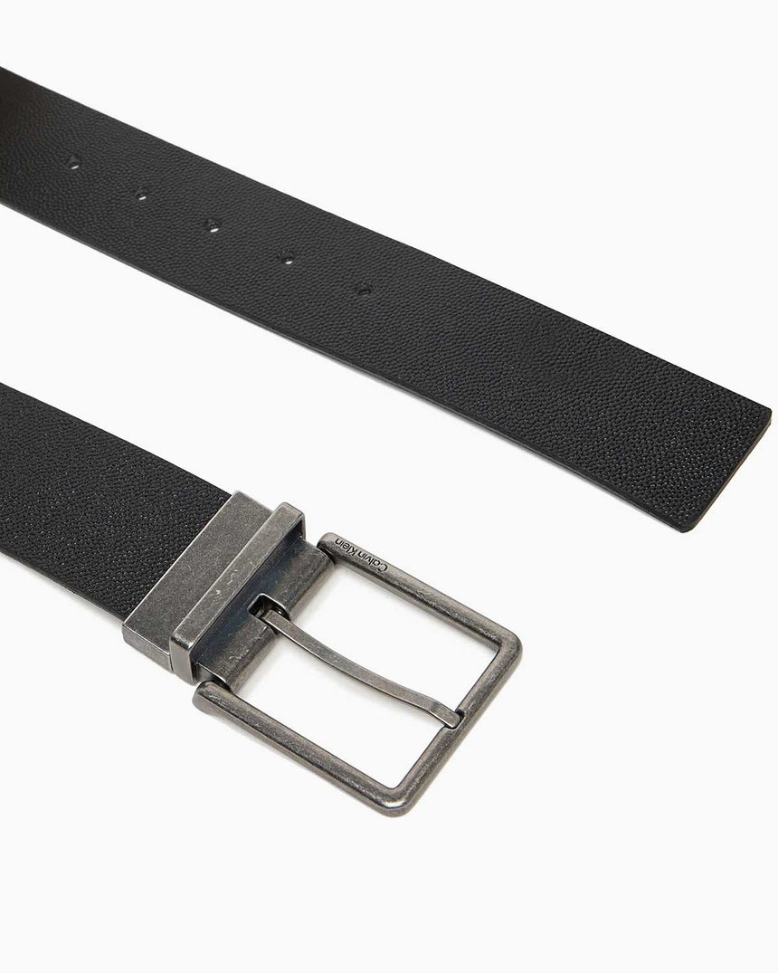 Calvin Klein Warmth Çift Taraflı 40mm Erkek Kemer Black / CK Cognac/ Antique Silver