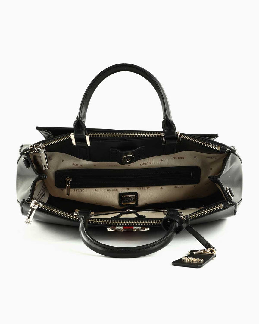 Guess Nelka Status Satchel El Çantası Black