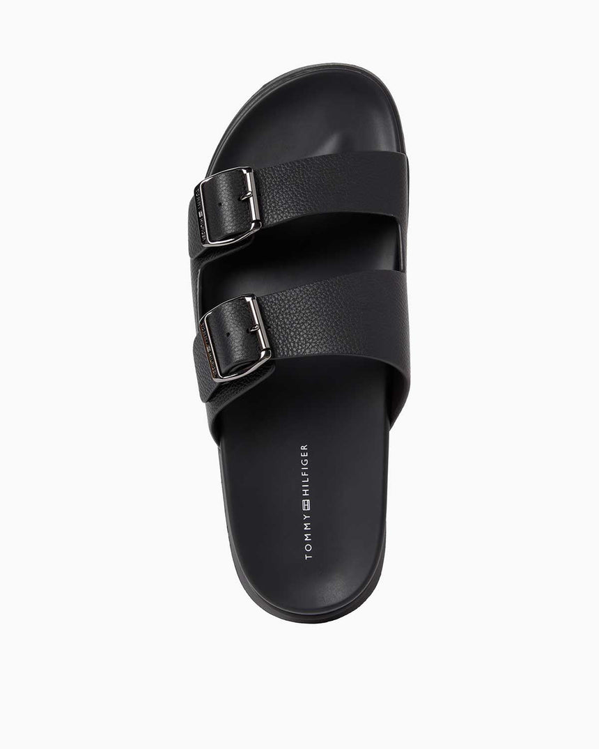 Tommy Hilfiger Density Flat Çift Bantlı Terlik Black