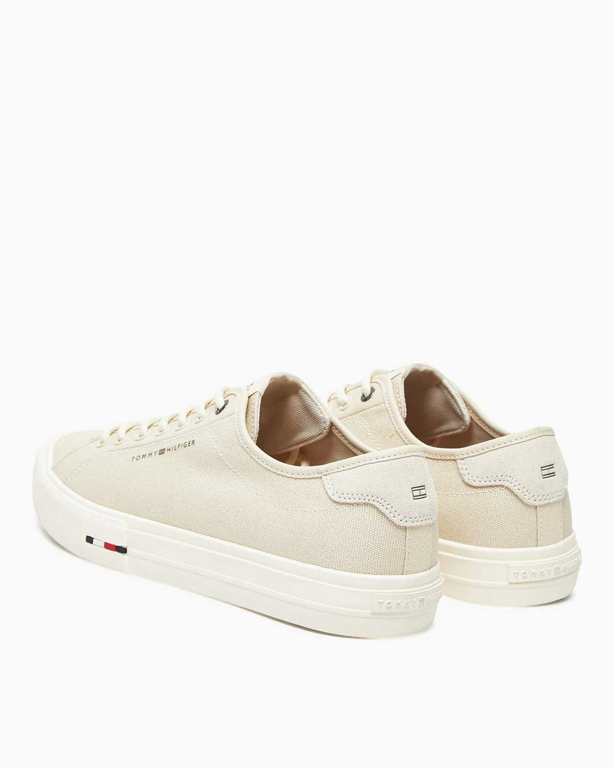 Tommy Hilfiger Güçlendirilmiş Kanvas Erkek Sneaker Newsprint