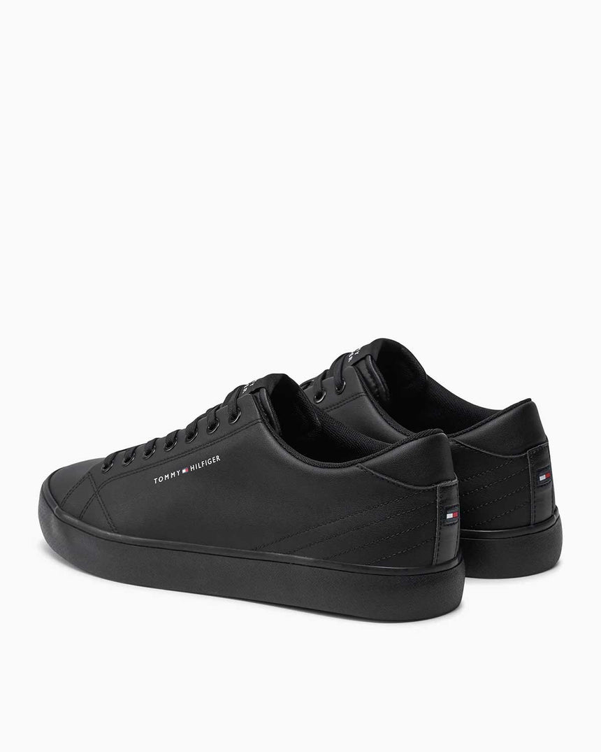 Tommy Hilfiger Leather Low Top Sneakers Black