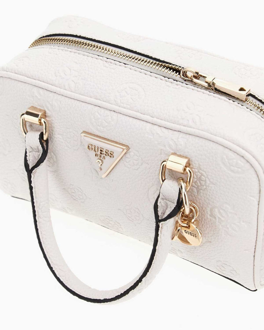 Guess Cresidia Small Satchel El Çantası Off White
