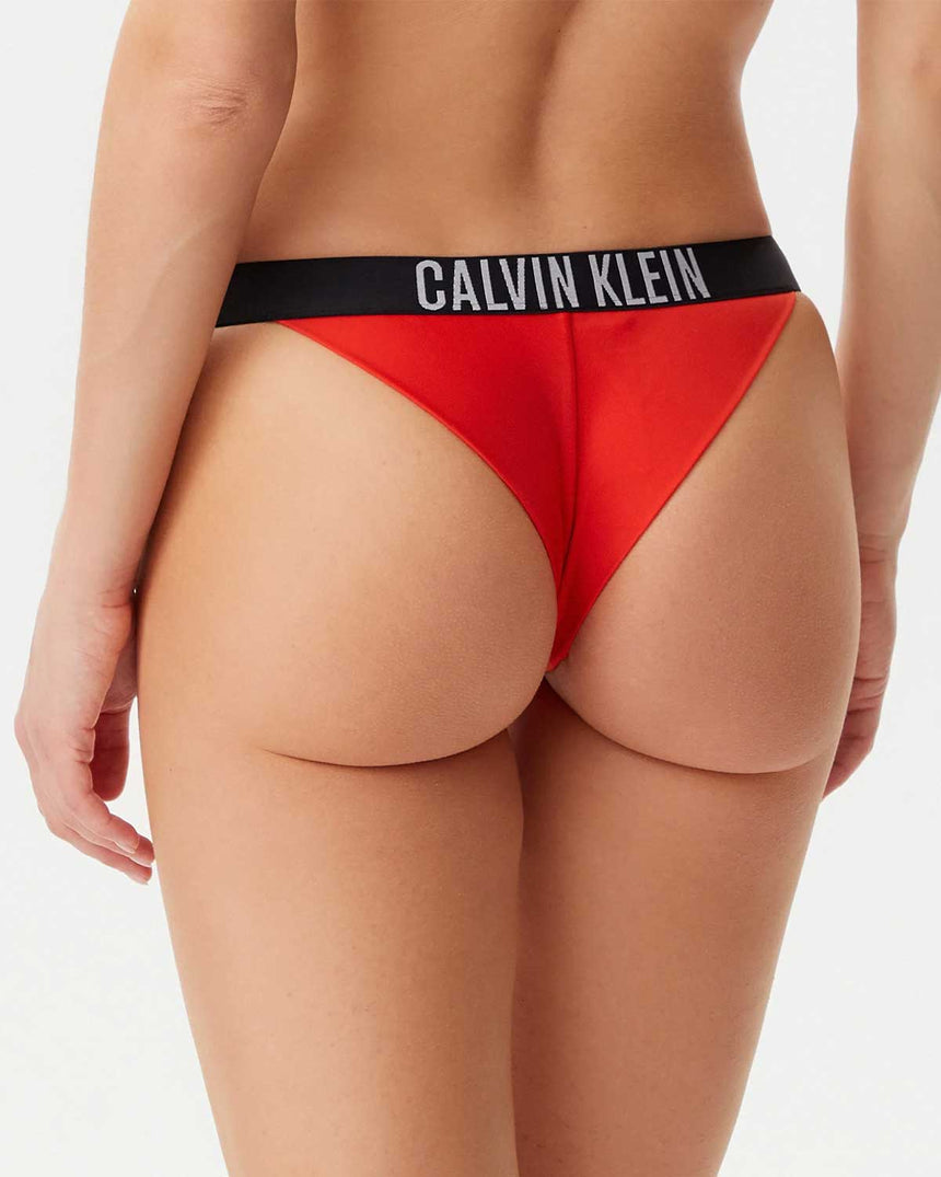 Calvin Klein Swim Bottoms Brazilian Bikini Altı Flaming Chili