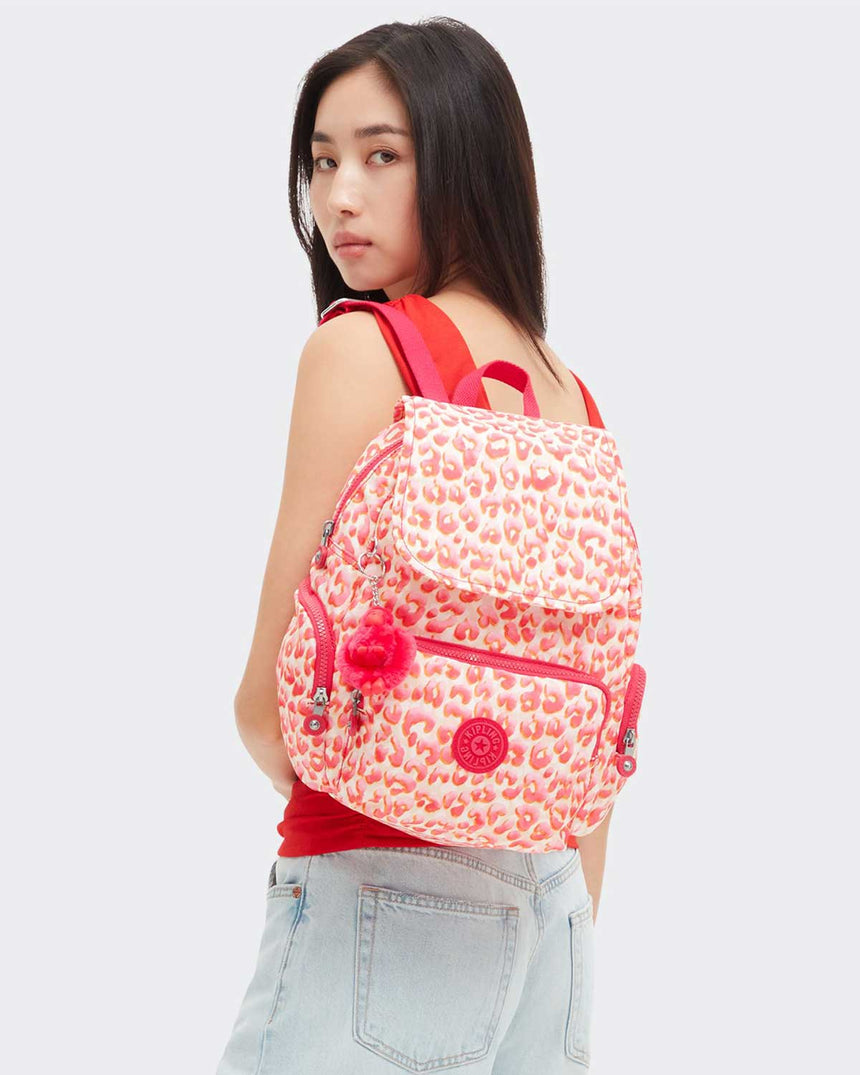 Kipling City Pack Zip Basic Sırt Çantası Latin Cheetah