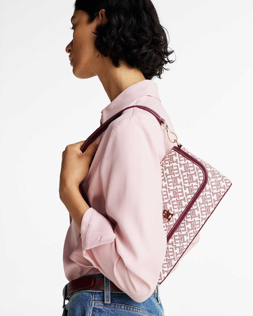 Tommy Hilfiger Monoplay Flap Çapraz Askılı Çanta Oxblood