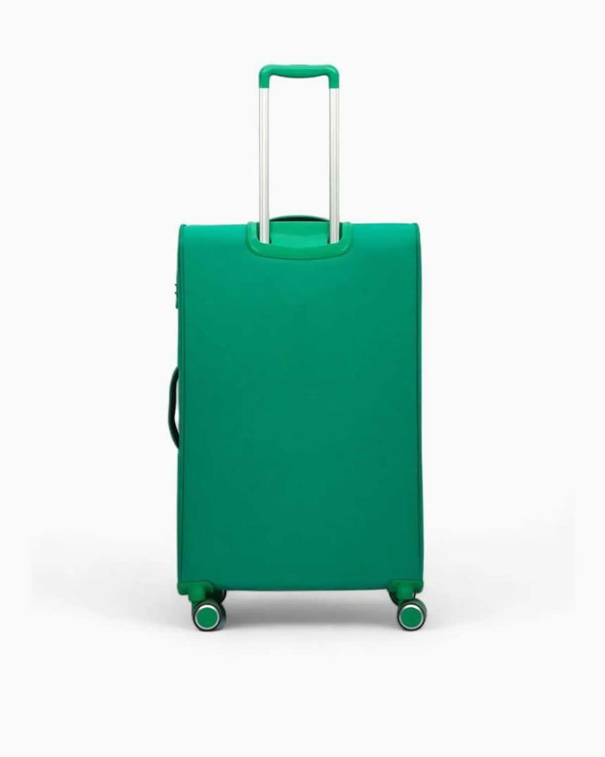 Benetton Logolu Kumaş Orta Boy Valiz Yeşil