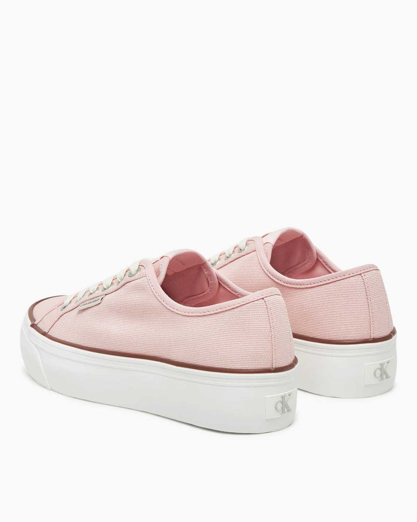Calvin Klein Graz Flatform Logo Etiketli Kadın Pamuk Sneaker Sweet Pink/Cappuccino