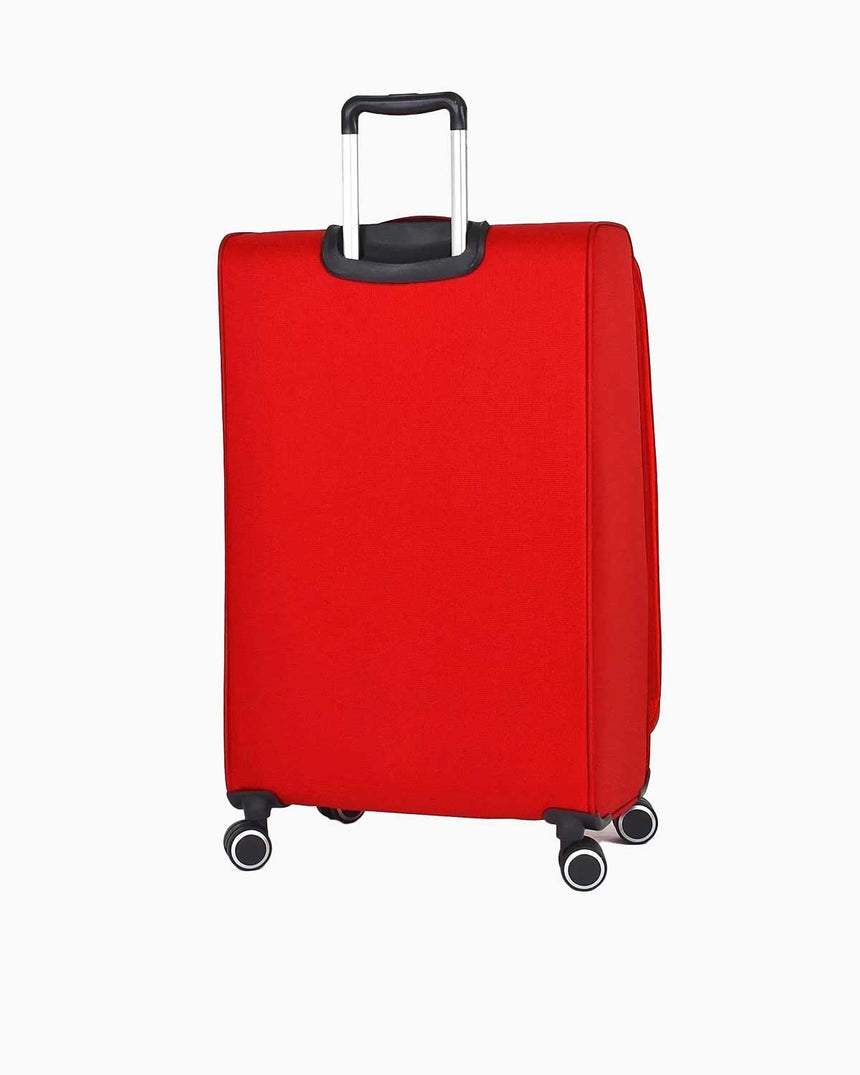 Benetton Logo Detaylı Büyük Boy Kumaş Valiz Kırmızı