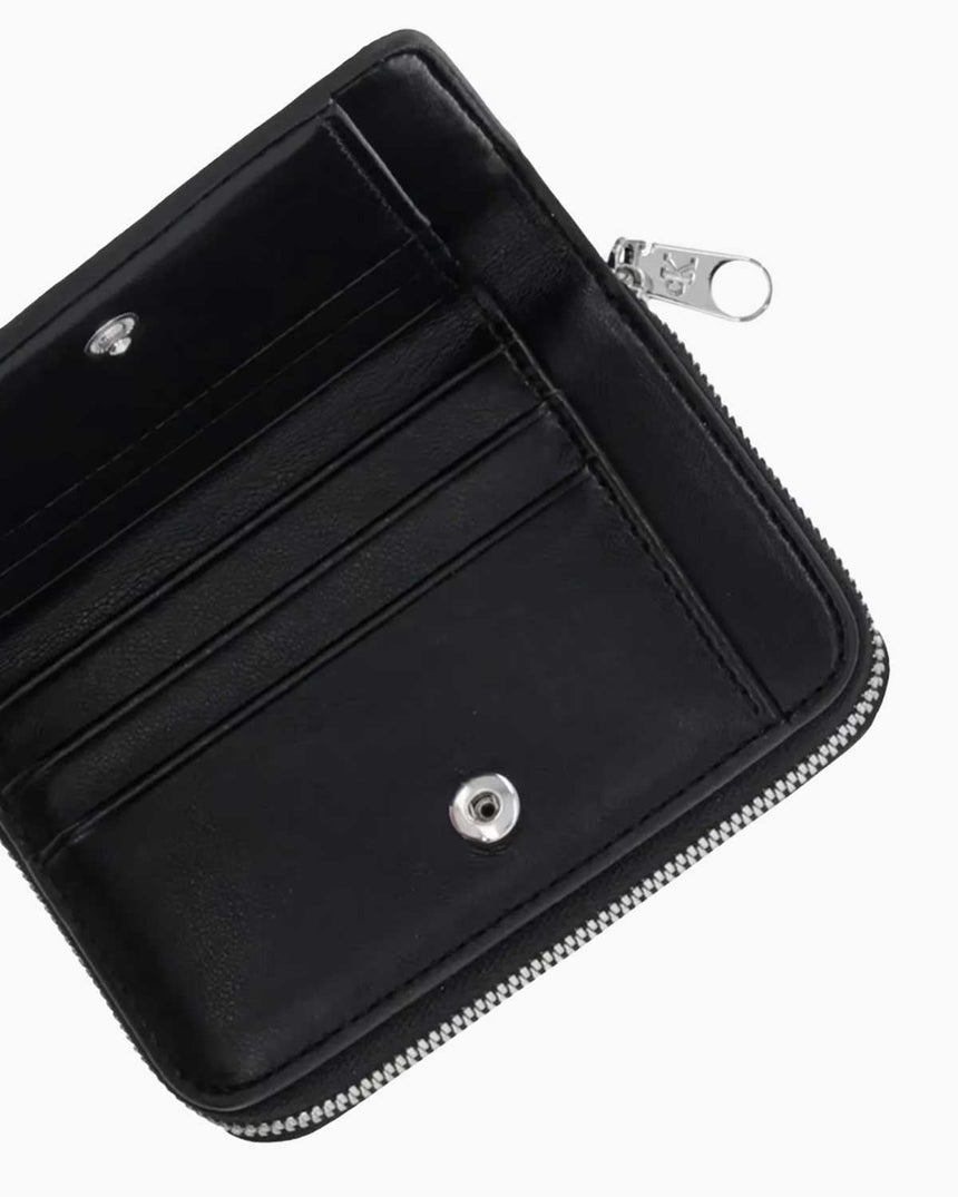 Calvin Klein Kertenkele Desenli Fermuarlı Deri Kadın Cüzdan Black