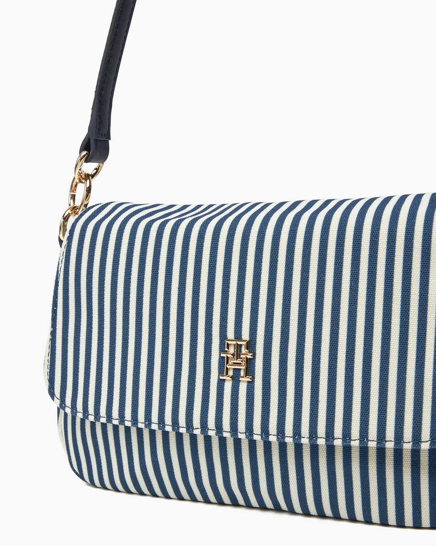 Tommy Hilfiger Poppy Summer Conv Kadın Çapraz Askılı Çanta Space Blue Stripes