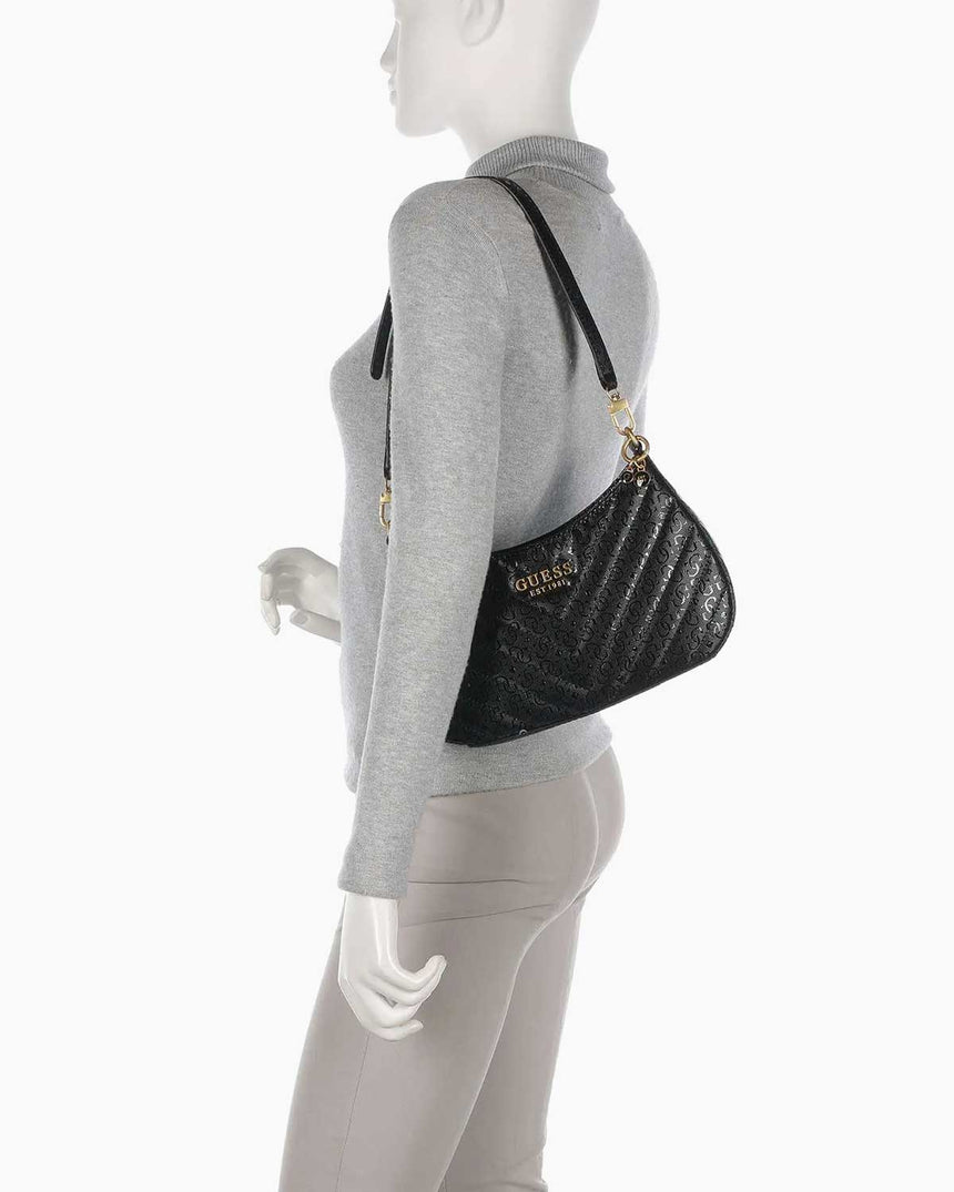 Guess Jania Top Logolu Omuz Çantası Black