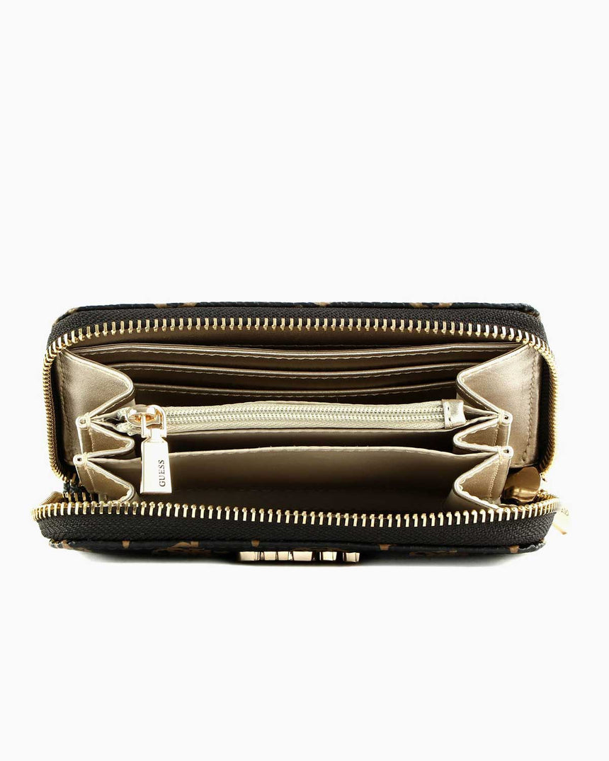 Guess Laurel Slg Medium Cüzdan Mocha Logo