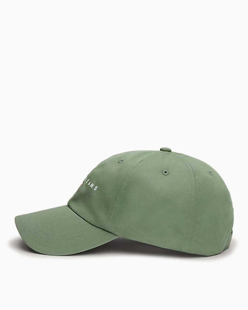 Tommy Hilfiger Linear Logo Şapka Washed Army