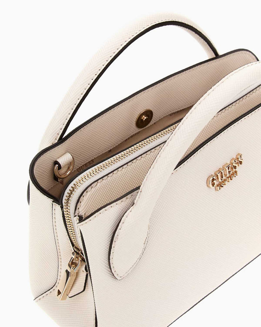 Guess Fedana Satchel Small El Çantası Off White