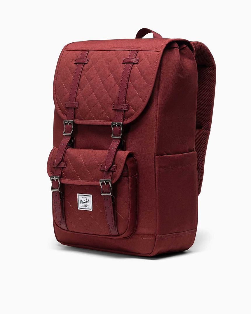 Herschel Little America Midi Backpack Sırt Çantası Oxblood Red Quilted