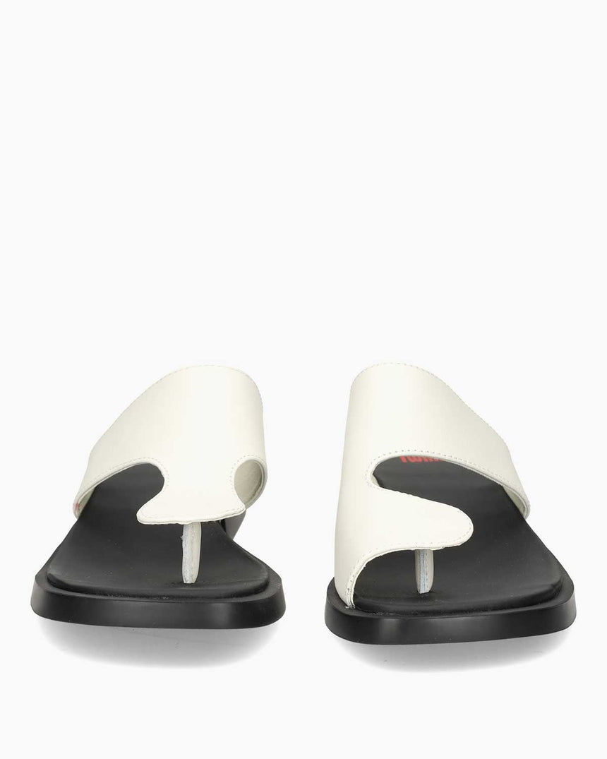 Camper Tws Parmak Arası Deri Terlik Beyaz