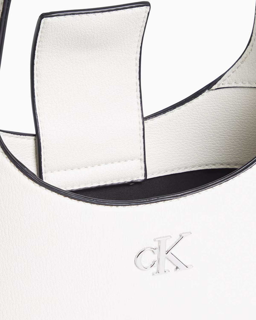 Calvin Klein Jeans Minimal Monogram Shoulder Omuz Çantası Creamy White
