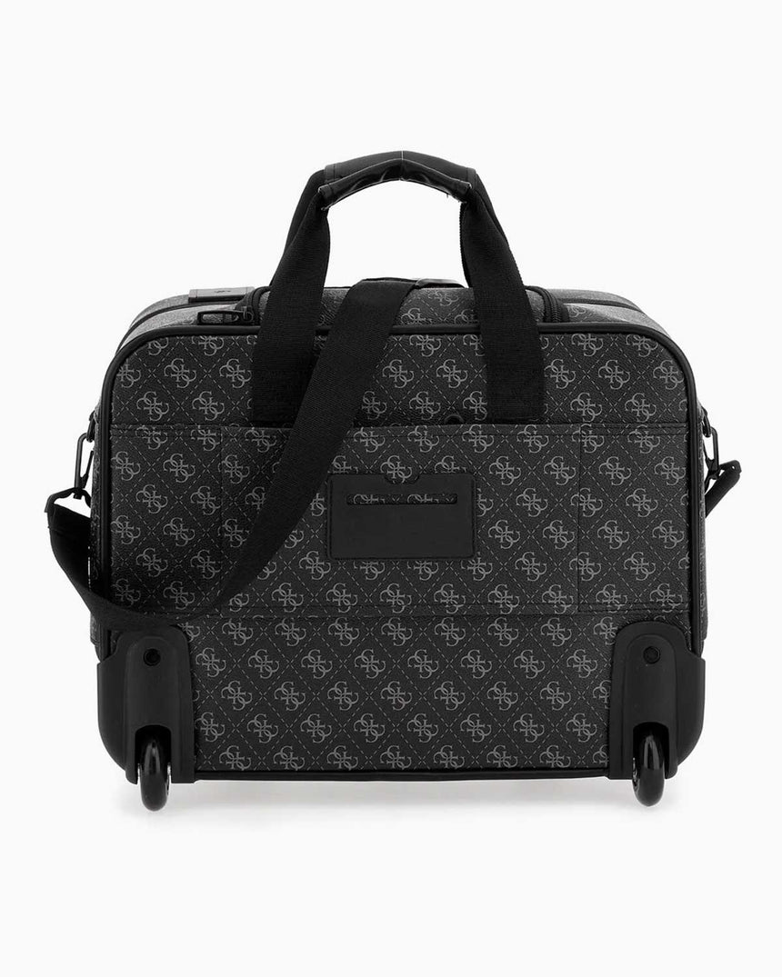 Guess Napoli Trolly Pilot Çantası Dark Black