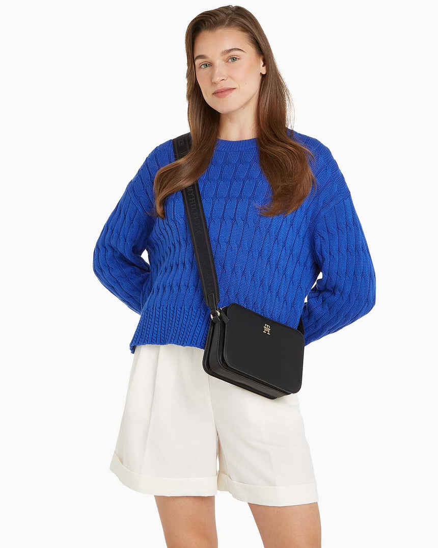 Tommy Hilfiger Logotape Camera Bag Black