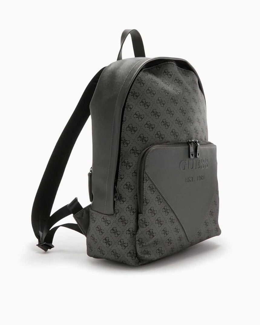 Guess Milano Monogram Baskılı Sırt Çantası Gunmetal