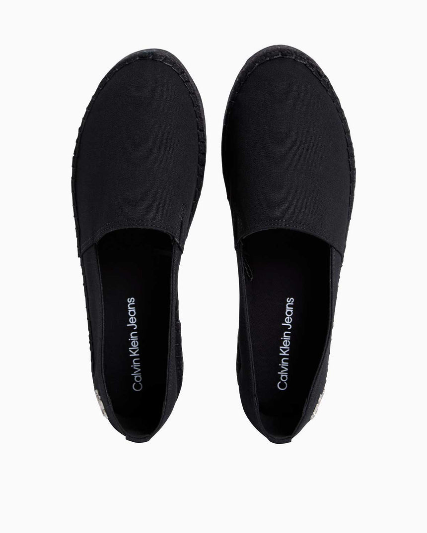 Calvin Klein Flatform Espadrilles Logolu Ayakkabı Triple Black