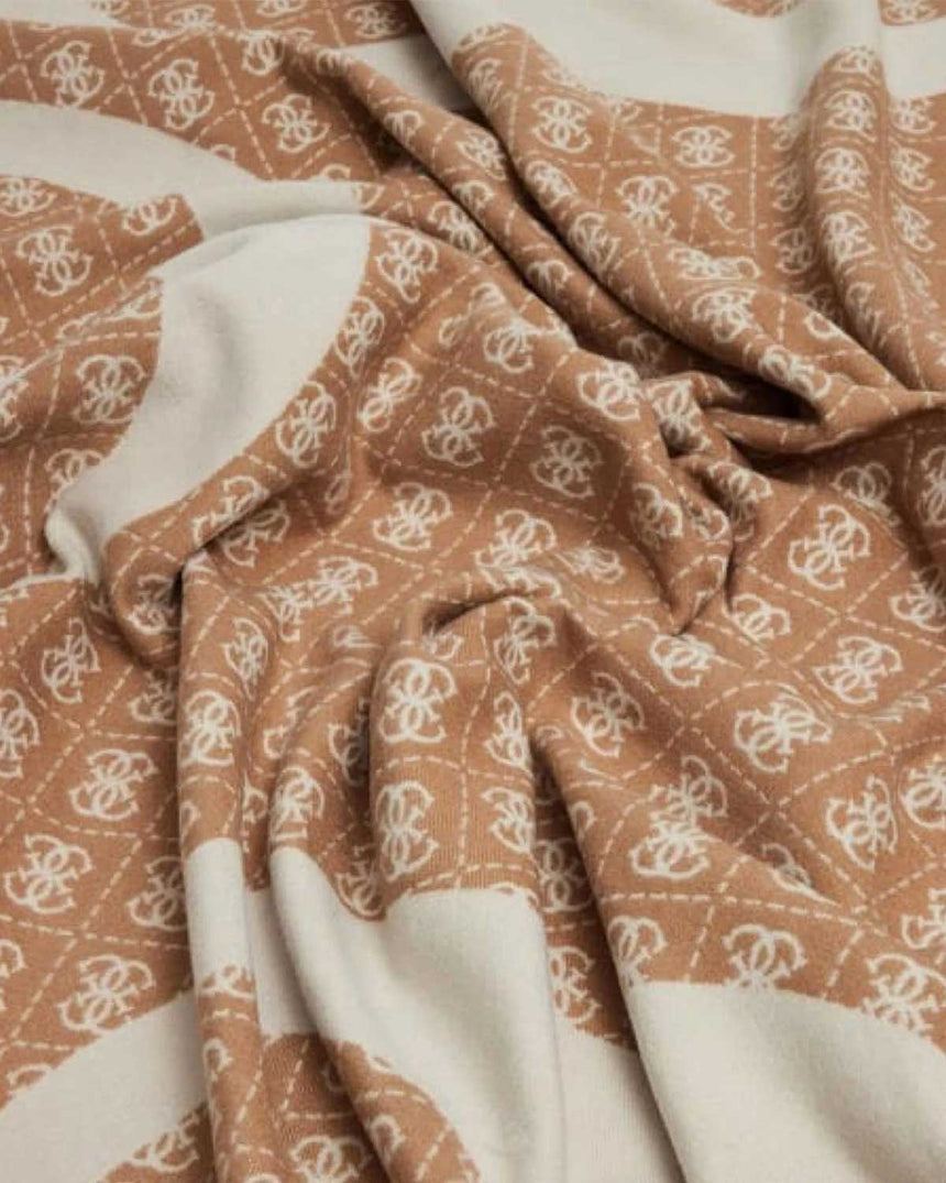 Guess Jacquard Kadın Eşarp Beige