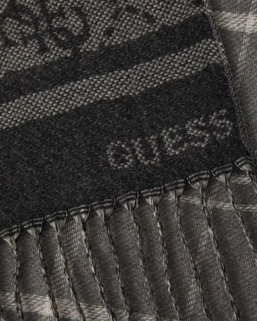 Guess Mito Erkek Şal Black/Grey