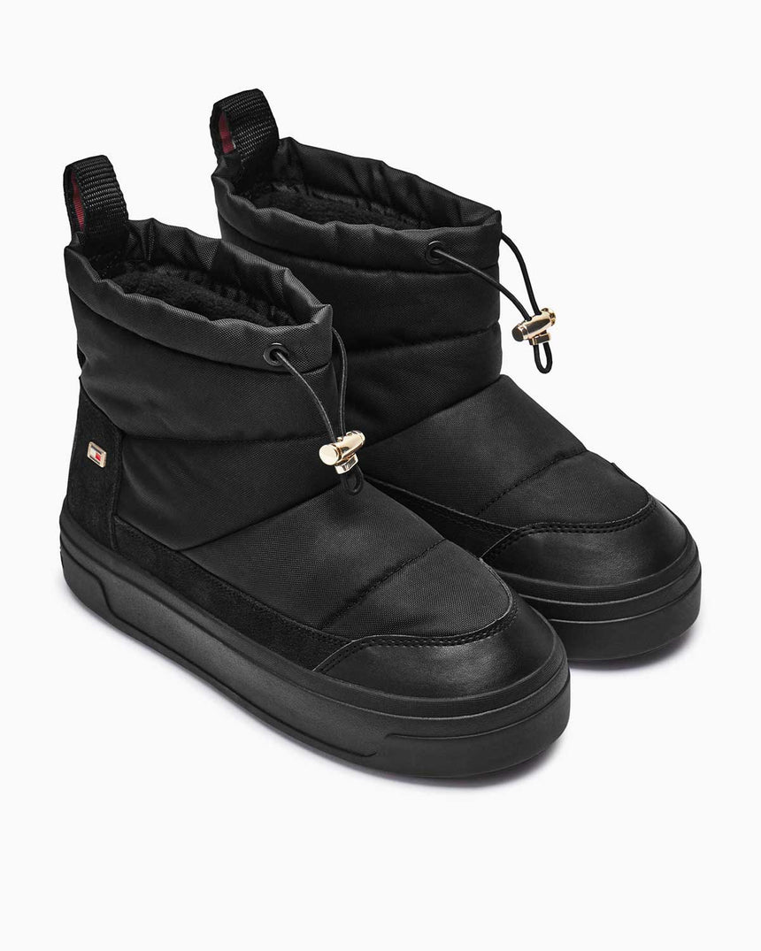 Tommy Hilfiger Flag Nylon Mini Snowboot Black