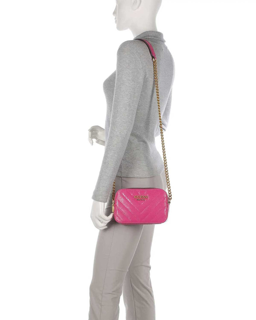 Guess Jania Crossbody Zincirli Çapraz Askılı Çanta Fuchsıa