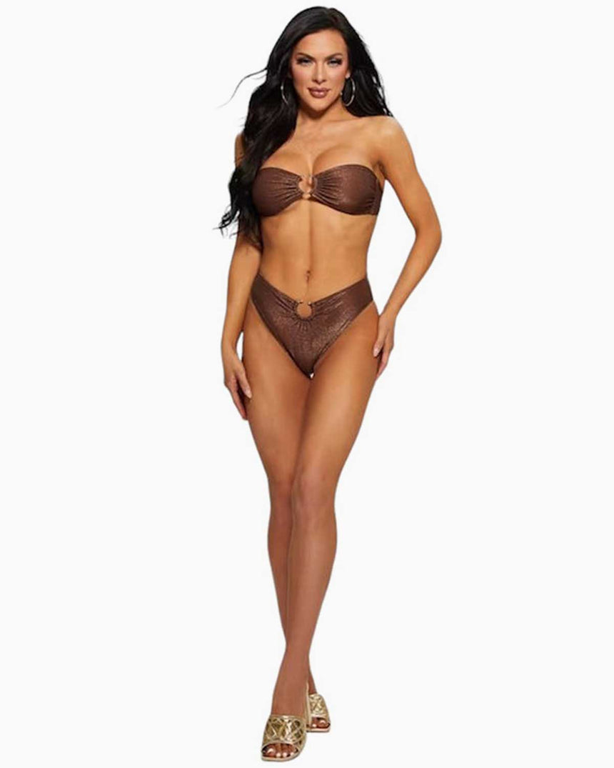 Guess Bandeau Removable Bikini Üstü Java Brown