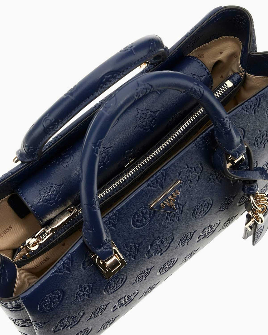 Guess Tisha Girlfriend Kadın El Çantası Midnight Logo