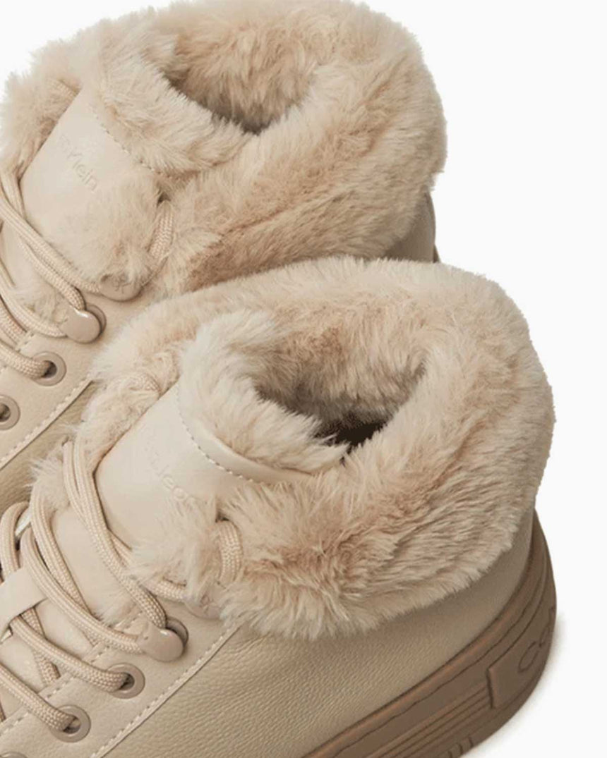 Calvin Klein Jeans Bold Platform Lace Up Sneaker Eggshell/Savannah Tan